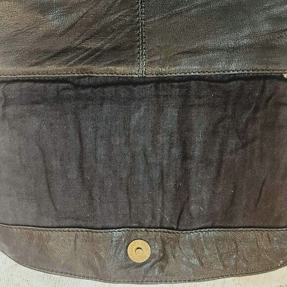 ✨ Vintage OSOS Leather Studded Clutch – Long Chain, Black, 1980s Punk Glam - Picture 10 of 13